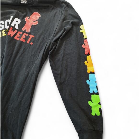 Sour Patch Kids Shirt Sour Then Sweet Candy Long Sleeve Graphic Black Colorful L - Picture 7 of 9